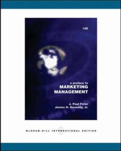 9780071116350: Preface to Marketing Management