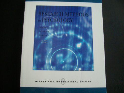 9780071116558: Research Methods In Psychology
