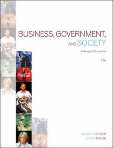 Beispielbild fr Business, Government and Society : A Managerial Perspective zum Verkauf von Wonder Book