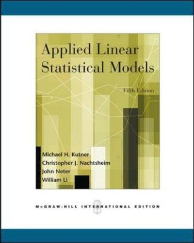 9780071122214: Applied Linear Statistical Models (Int'l Ed)