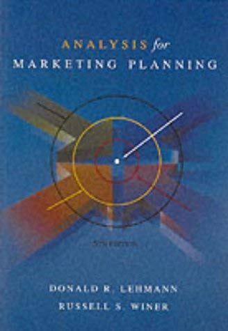 9780071122245: Analysis for Marketing Planning (McGraw-Hill/Irwin Series in Marketing)