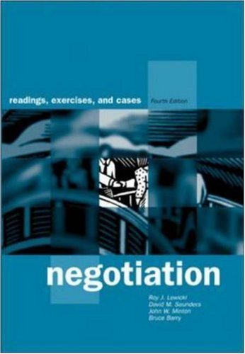 9780071123167: Negotiation: Readings, Cases and Exercises