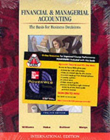 Financial and Managerial Accounting: With CD-ROM, NetTutor and PowerWeb (9780071123839) by [???]