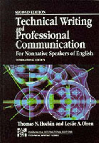 Technical Writing and Professional Communication for Nonnative Speakers of English (9780071126427) by Huckin, Thomas N.