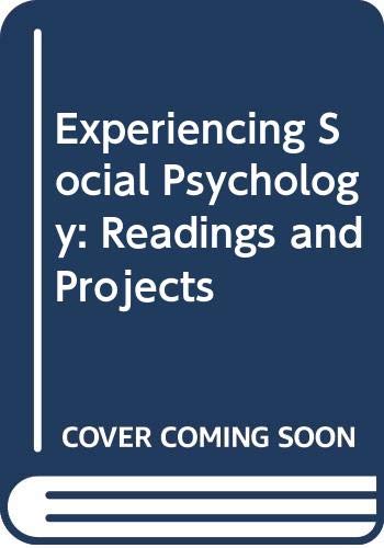 9780071128759: Experiencing Social Psychology: Readings and Projects