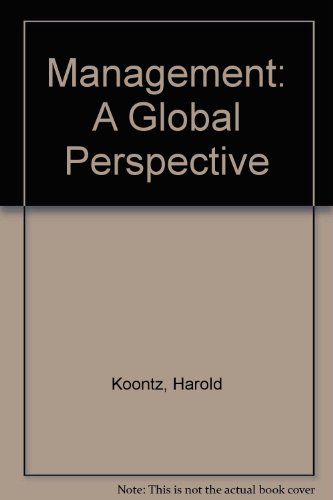 Imagen de archivo de Management in a Global Perspective a la venta por Better World Books Ltd