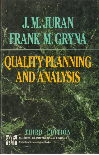 Beispielbild fr Quality Planning and Analysis zum Verkauf von Broadleigh Books