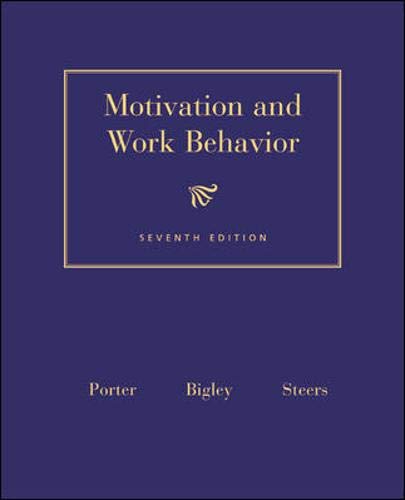 Beispielbild fr Motivation and Work Behavior (McGraw-Hill Series in Management) zum Verkauf von WorldofBooks