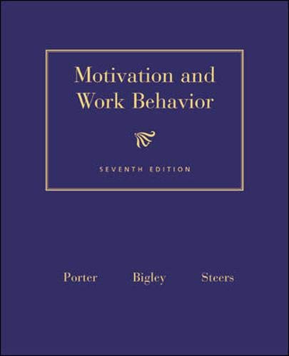 Imagen de archivo de Motivation and Work Behavior (McGraw-Hill Series in Management) a la venta por WorldofBooks