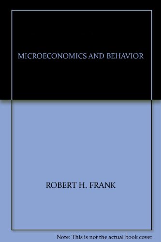 Imagen de archivo de Microeconomics and Behavior a la venta por WorldofBooks