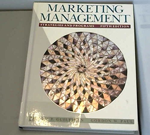 9780071133227: Marketing Management: Strategies and Programs