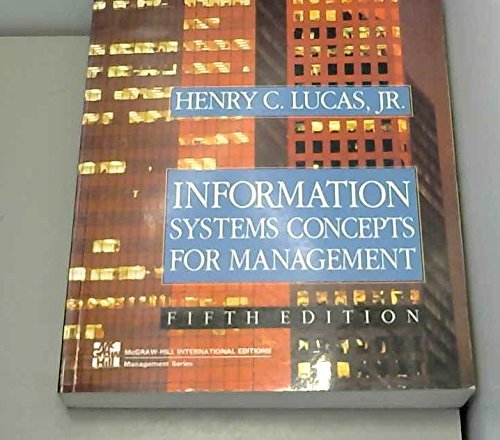Stock image for Information Systems Concepts for Management. for sale by Wonder Book
