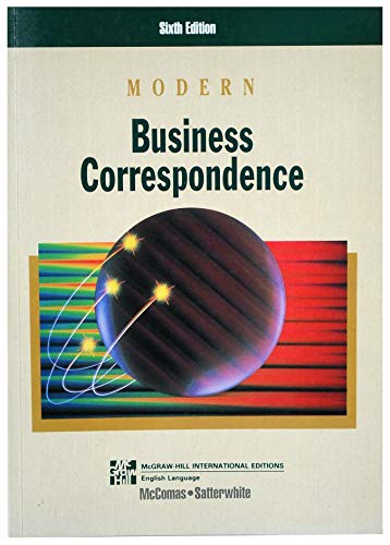 Modern Business Correspondence (9780071134897) by Mary Kay McComas