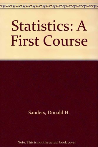 9780071135641: Statistics: A First Course