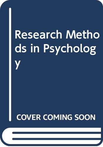 Imagen de archivo de Research Methods in Psychology a la venta por medimops