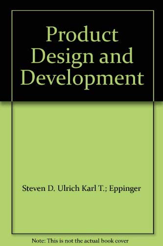 Imagen de archivo de Product Design and Development a la venta por Better World Books Ltd