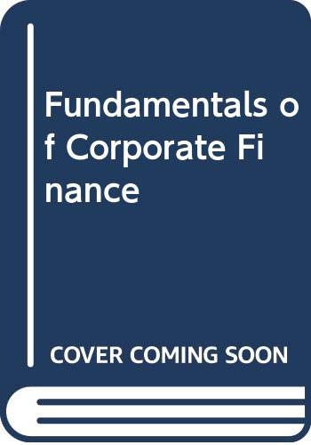 Beispielbild fr Fundamentals of Corporate Finance (McGraw-Hill International Editions) zum Verkauf von AwesomeBooks