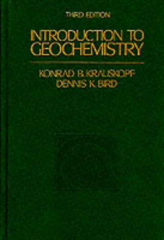 Beispielbild fr Introduction to Geochemistry -Ise (McGraw-Hill International Editions Series) zum Verkauf von WorldofBooks