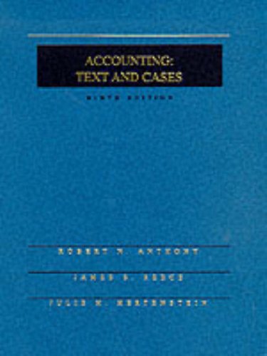 9780071140126: Accounting: Text and Cases (The Irwin graduate accounting series)