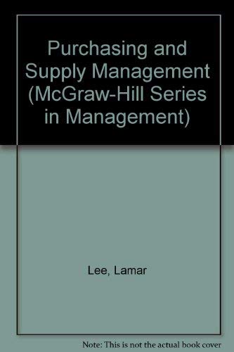 Stock image for Purchasing and Supply Management (McGraw-Hill Series in Management) for sale by Brit Books