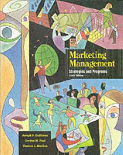 9780071142557: Marketing Management: Strategies and Programs