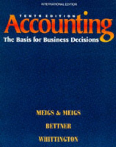Stock image for Accounting-The Basis For Business Decisions for sale by Majestic Books