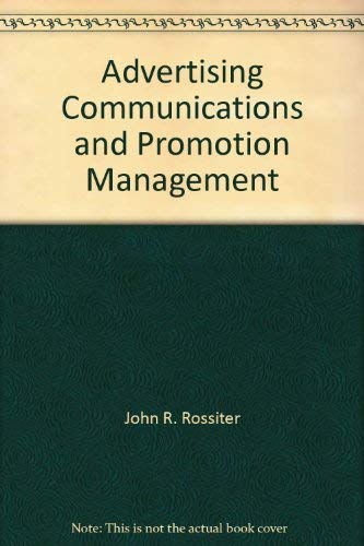 Stock image for Advertising Communications and Promotion Management for sale by WorldofBooks