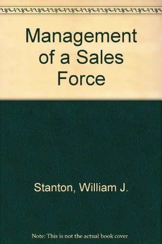 Stock image for Management of a Sales Force for sale by Books Puddle