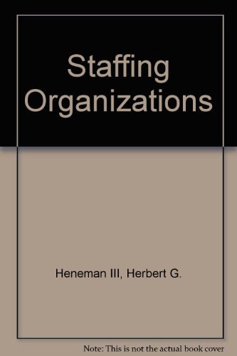 Imagen de archivo de Staffing Organizations a la venta por Basi6 International