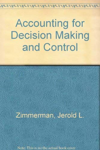 Imagen de archivo de Accounting for Decision Making and Control a la venta por Better World Books Ltd