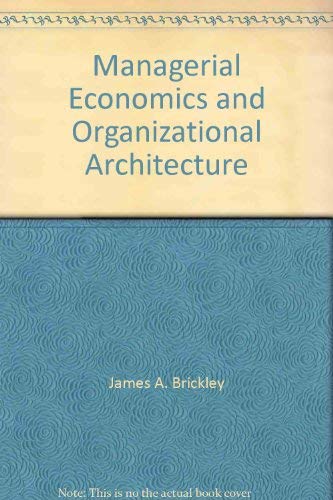 Imagen de archivo de Managerial Economics and Organizational Architecture a la venta por Decluttr