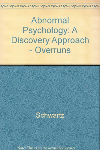 Stock image for Abnormal Psychology: A Discovery Approach - Overruns for sale by Bahamut Media