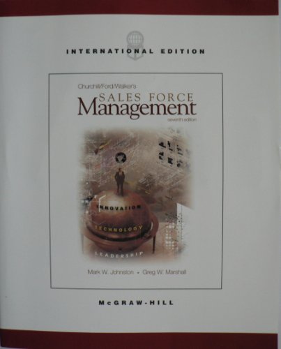 9780071151597: Churchill/Ford/Walker's Sales Force Management (McGraw-Hill/Irwin Series in Marketing)