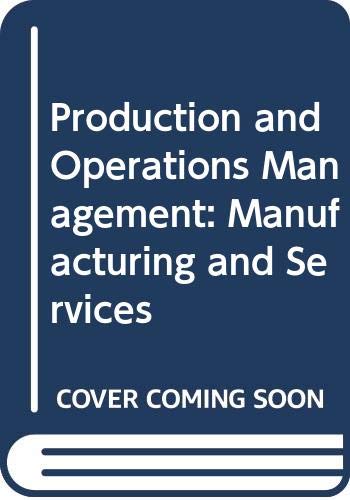 9780071152228: Production and Operations Management: Manufacturing and Services