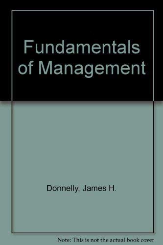 Imagen de archivo de Fundamentals of Management: International a la venta por dsmbooks