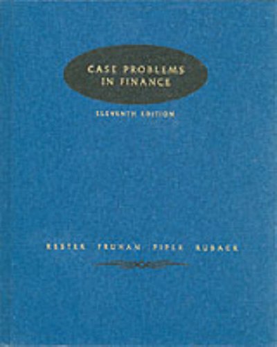 Stock image for Case Problems in Finance for sale by Ammareal