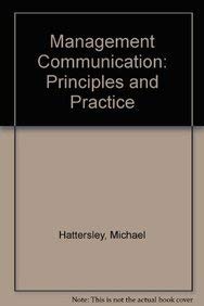 Stock image for Management Communication: Principles and Practice for sale by NEPO UG