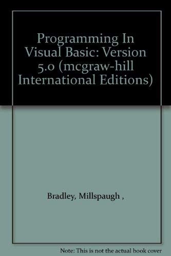 Stock image for Programming in Visual Basic: Version 5.0 for sale by Romtrade Corp.