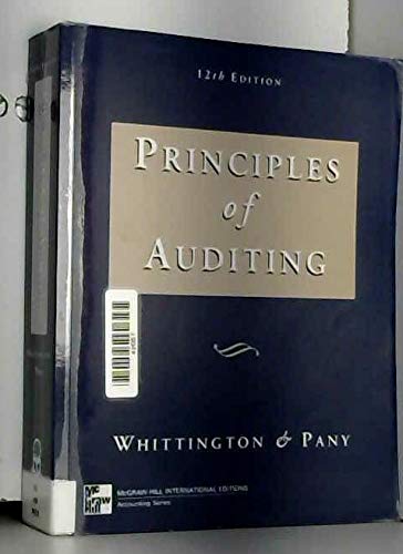 Stock image for Principles of Auditing (McGraw-Hill International Editions:. for sale by Books Puddle