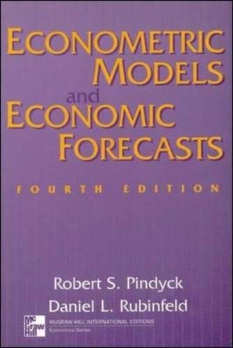 9780071158367: Econometric Models and Economic Forecasts (Text alone)