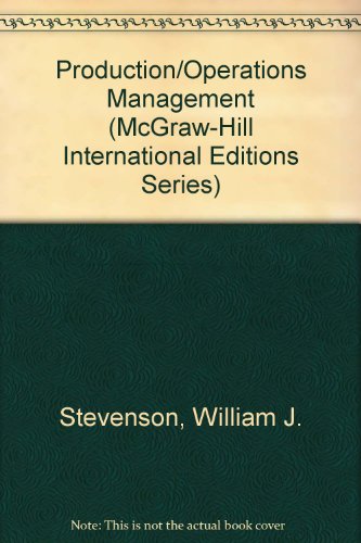 9780071158565: PRODUCTION OPERATIONS MANAGEMENT (McGraw-Hill International Editions Series)