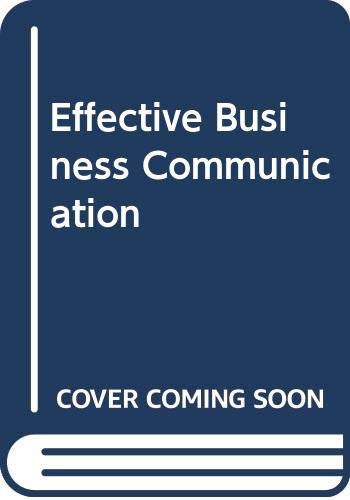 Stock image for Effective Business Communication for sale by Mispah books