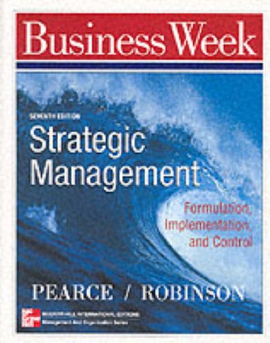 Imagen de archivo de Strategic Management: Formulation, Implementation and Control (Mcgraw-Hill International Editions: Management and Organization Series) a la venta por MusicMagpie