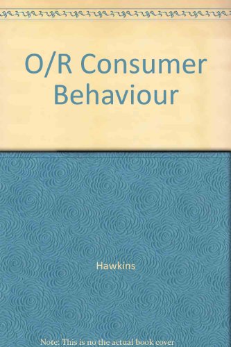Stock image for O/R Consumer Behaviour for sale by medimops