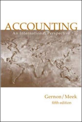Imagen de archivo de Accounting : An International Perspective a la venta por Better World Books Ltd