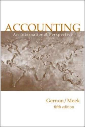 Stock image for Accounting : An International Perspective for sale by Better World Books Ltd