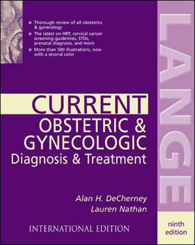 Stock image for Current Obstetric and Gynecologic Diagnosis and Treatment (Lange Medical Books) for sale by dsmbooks