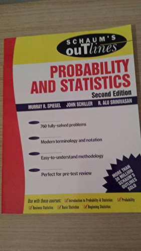 Beispielbild fr Schaum's Outline of Probability and Statistics zum Verkauf von WorldofBooks