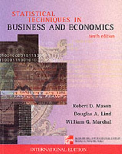 Statististical Techniques in Business and Economics (9780071183833) by Mason