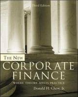 Imagen de archivo de The New Corporate Finance: Where Theory Meets Practice a la venta por Phatpocket Limited